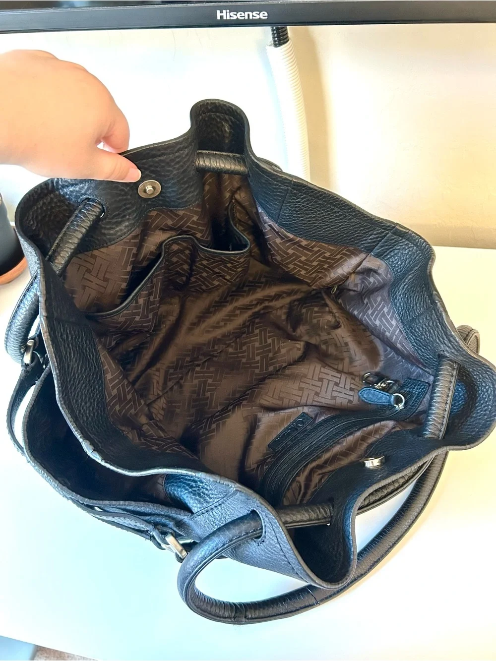 Cole Haan Leather Black Purse | Village Hobo Shoulder Bag